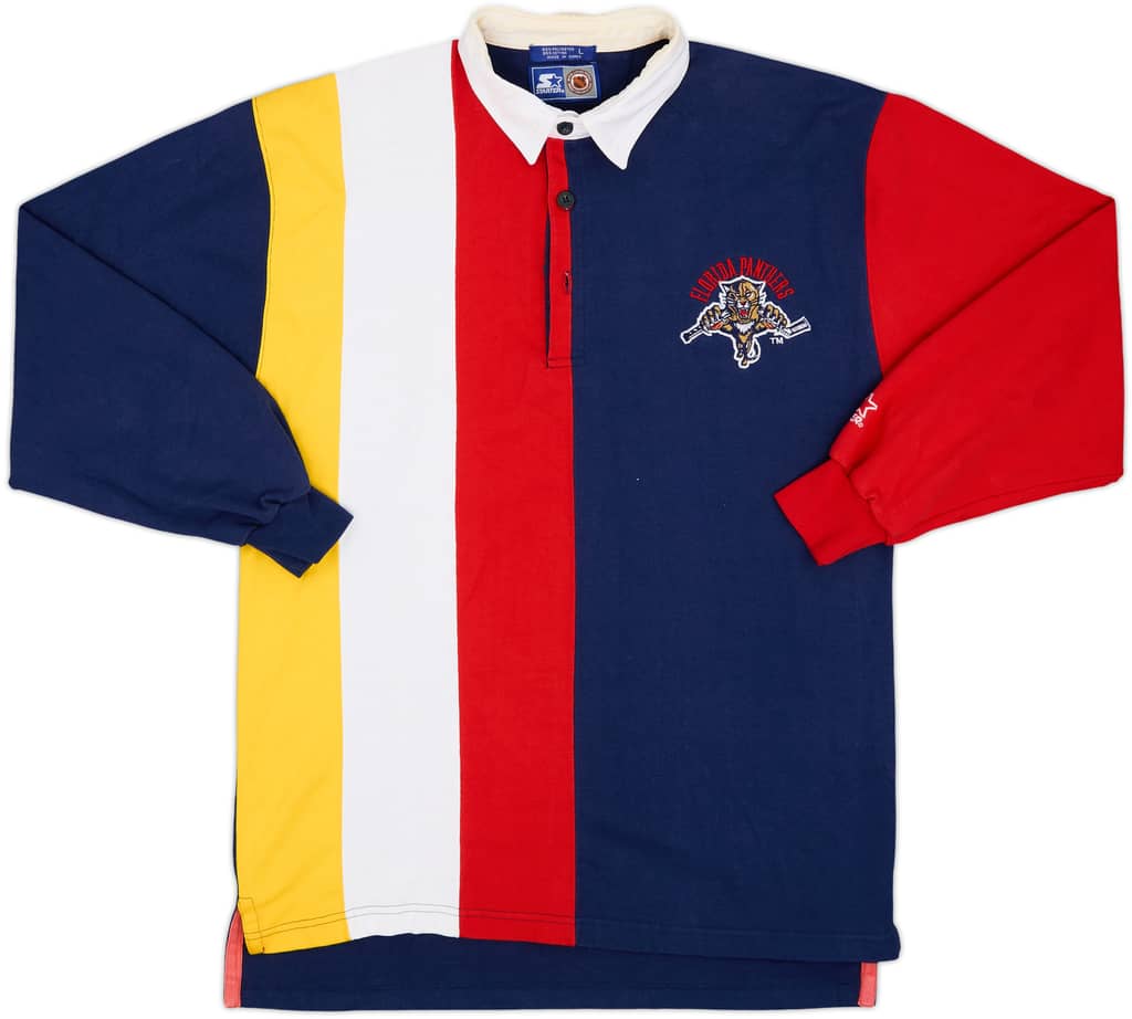 1993-99 Florida Panthers Starter Rugby Polo Shirt - 7/10 - (L)