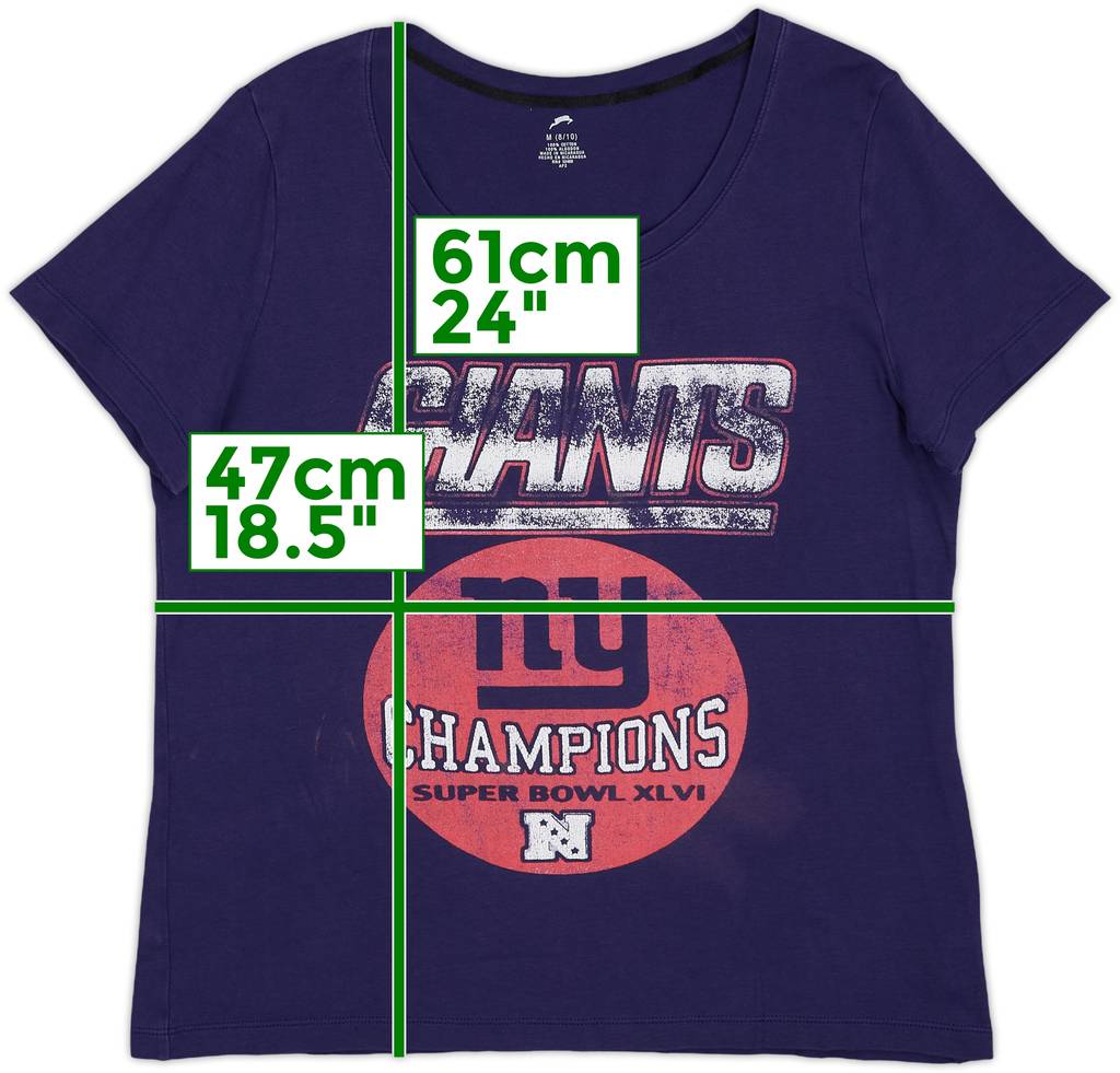 2012 New York Giants Super Bowl XLVI Champions Tee Womens - 4/10 - (M)