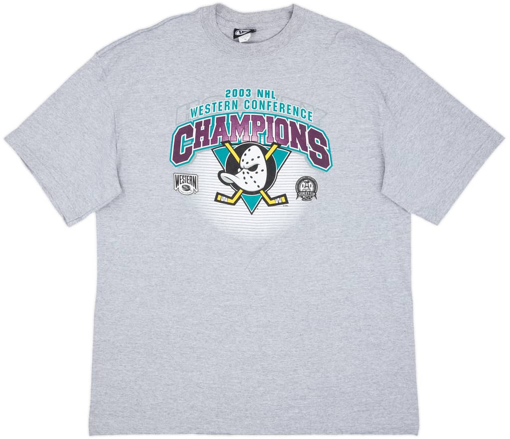 2003 Mighty Ducks of Anaheim Western Conference Champions Vans Tee - 9/10 - (XL)