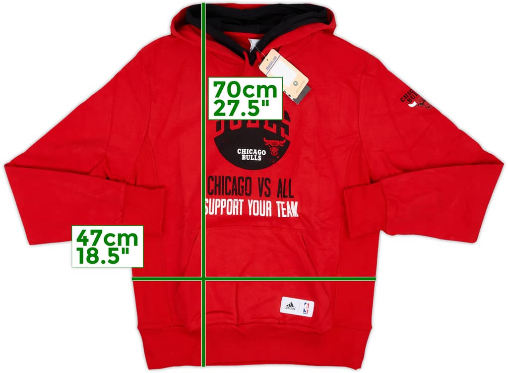 2013-14 Chicago Bulls adidas Hooded Sweat Top (M)