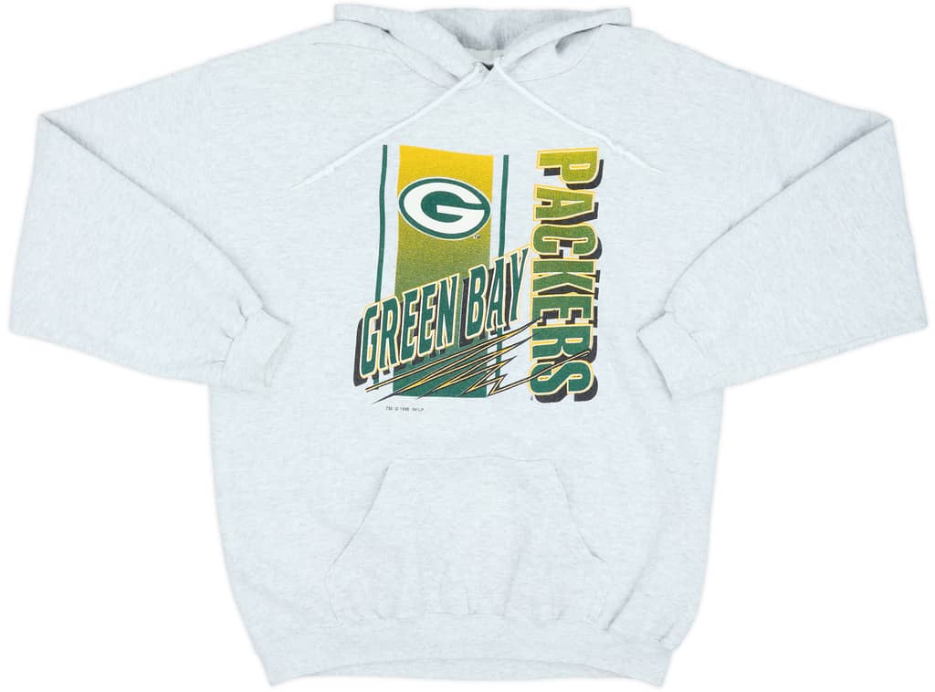 1995 Green Bay Packers Logo 7 Hooded Sweat Top - 9/10 - (L)