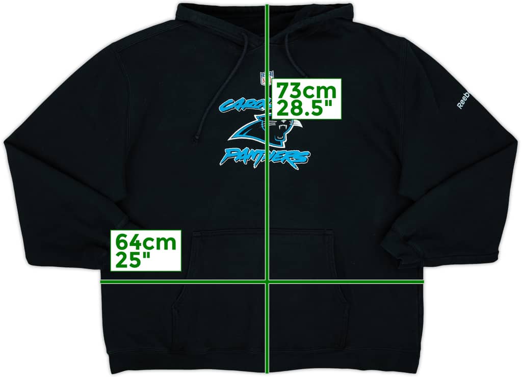 2009 Carolina Panthers Reebok Hooded Sweat Top - 7/10 - (L)
