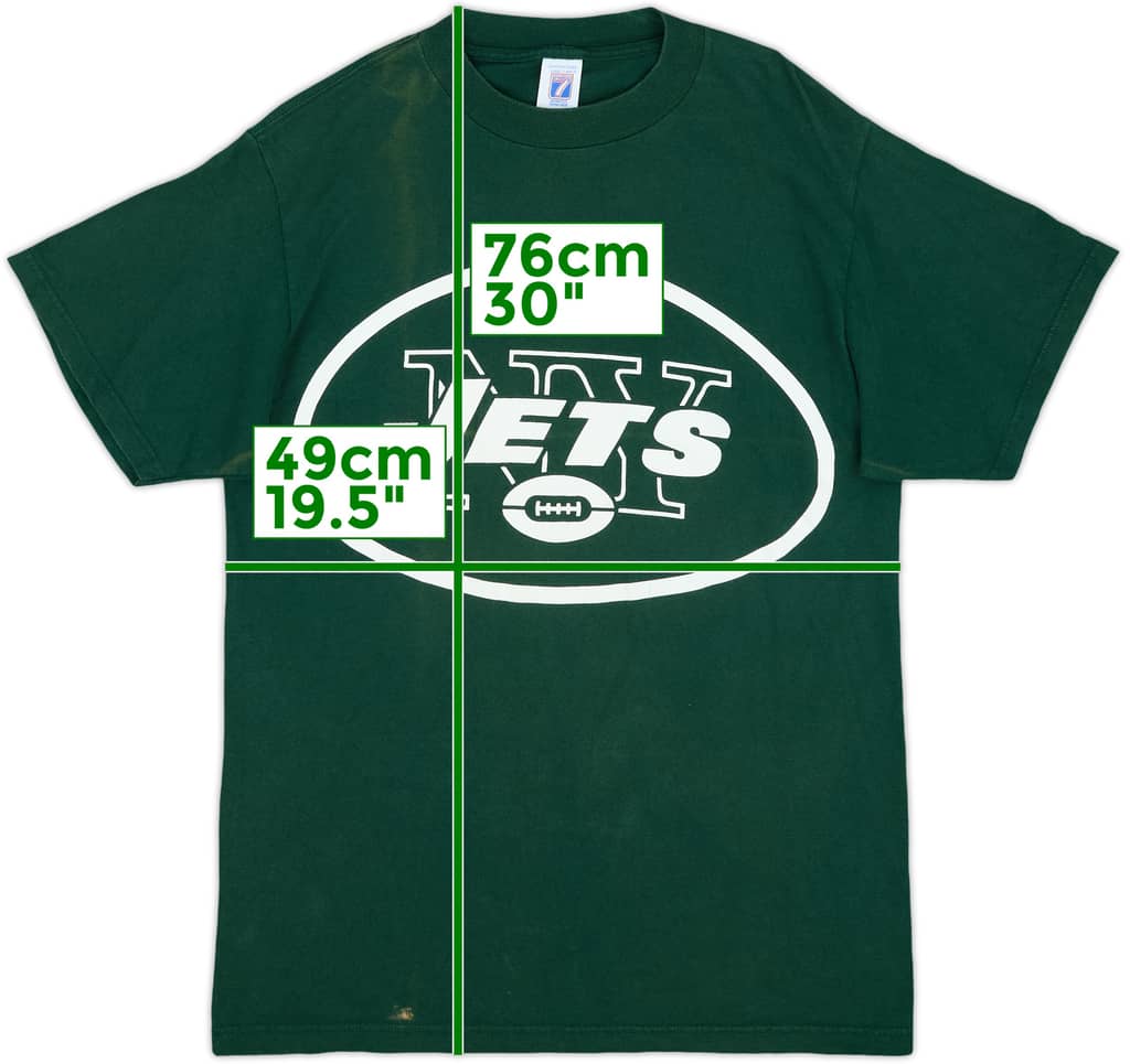 1990s New York Jets Logo 7 Tee - 5/10 - (M)