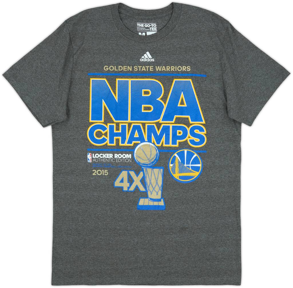 2015 Golden State Warriors NBA Champs adidas Tee - 9/10 - (M)