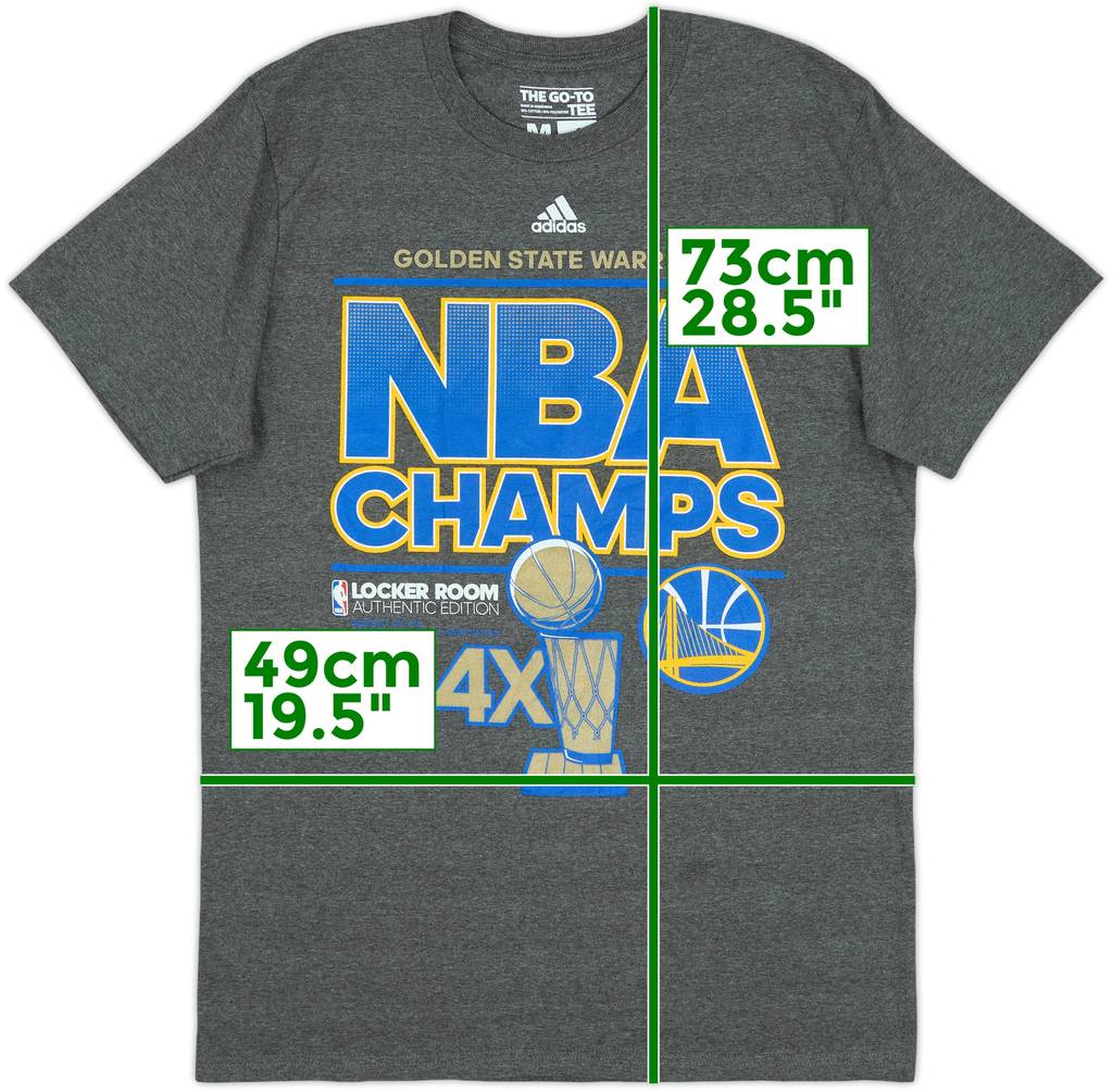 2015 Golden State Warriors NBA Champs adidas Tee - 9/10 - (M)