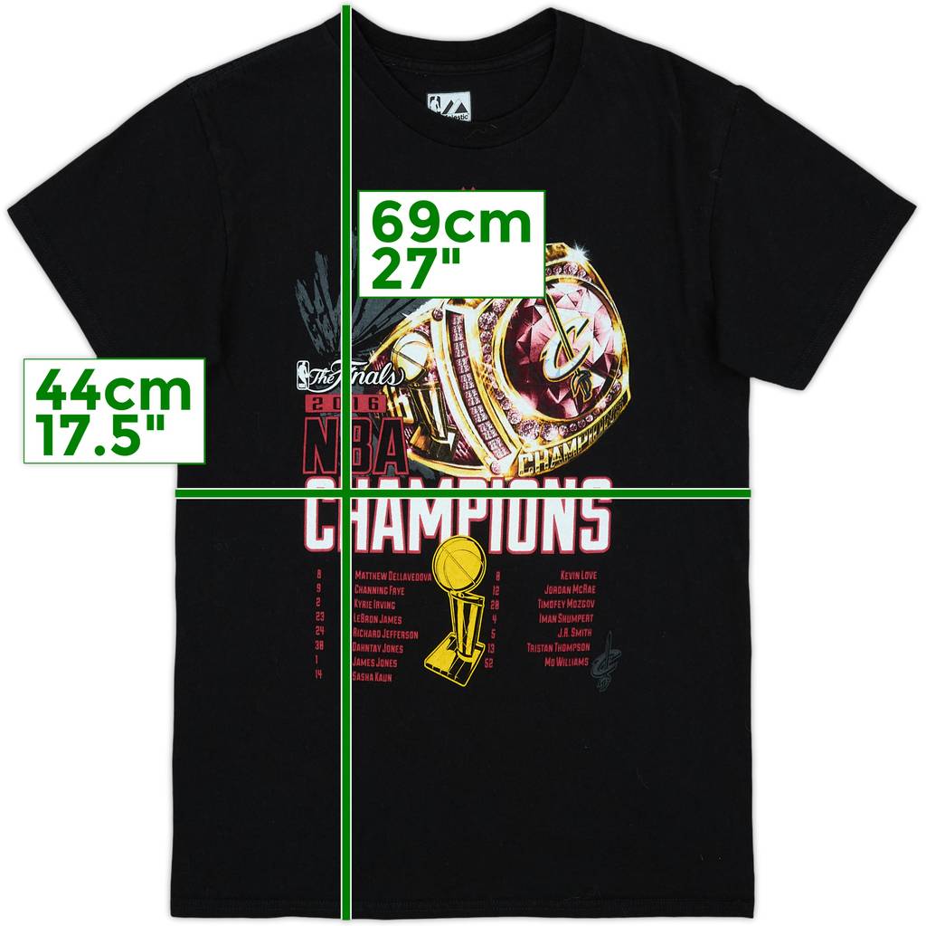 2016 Cleveland Cavaliers NBA Champions Majestic Graphic Tee - 9/10 - (S)