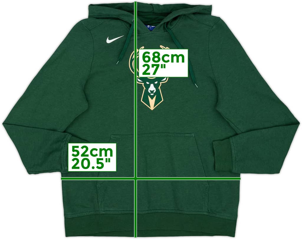 2017-18 Milwaukee Bucks Nike Hooded Sweat Top - 9/10 - (L)