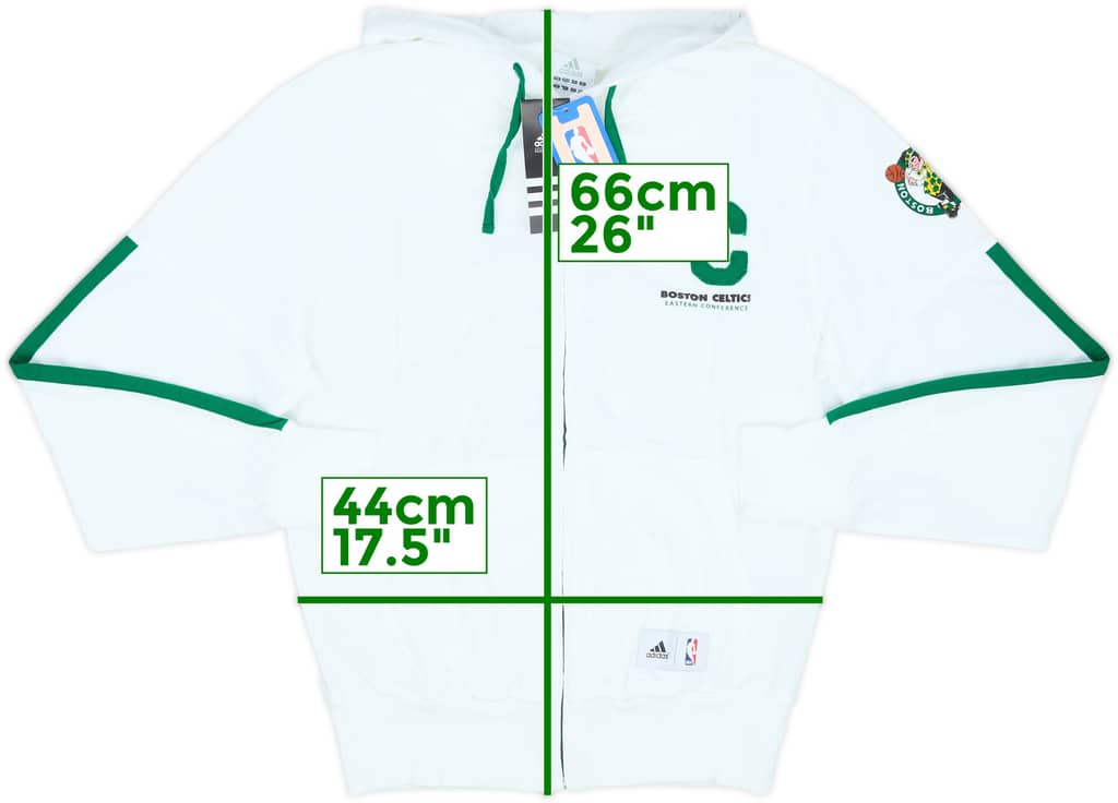 2013-14 Boston Celtics adidas Full-Zip Hooded Sweat Top (S)