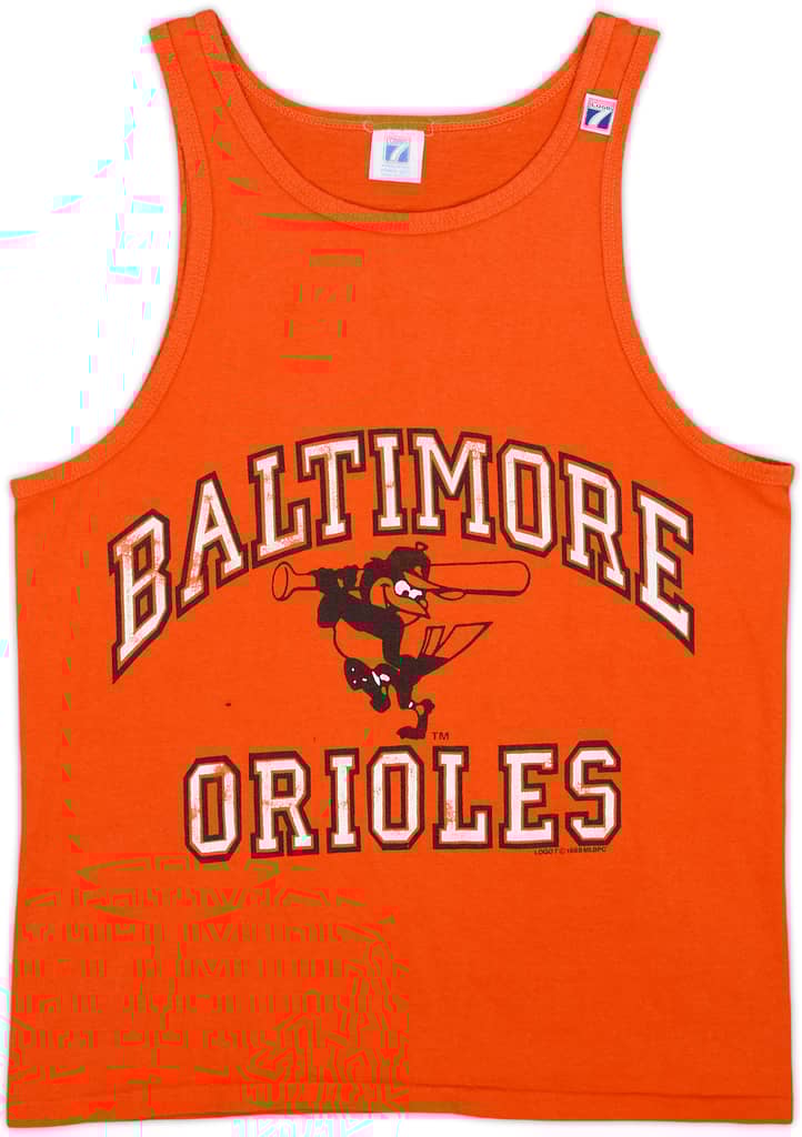 1988 Baltimore Orioles Logo 7 Sleeveless Tee - 5/10 - (L)