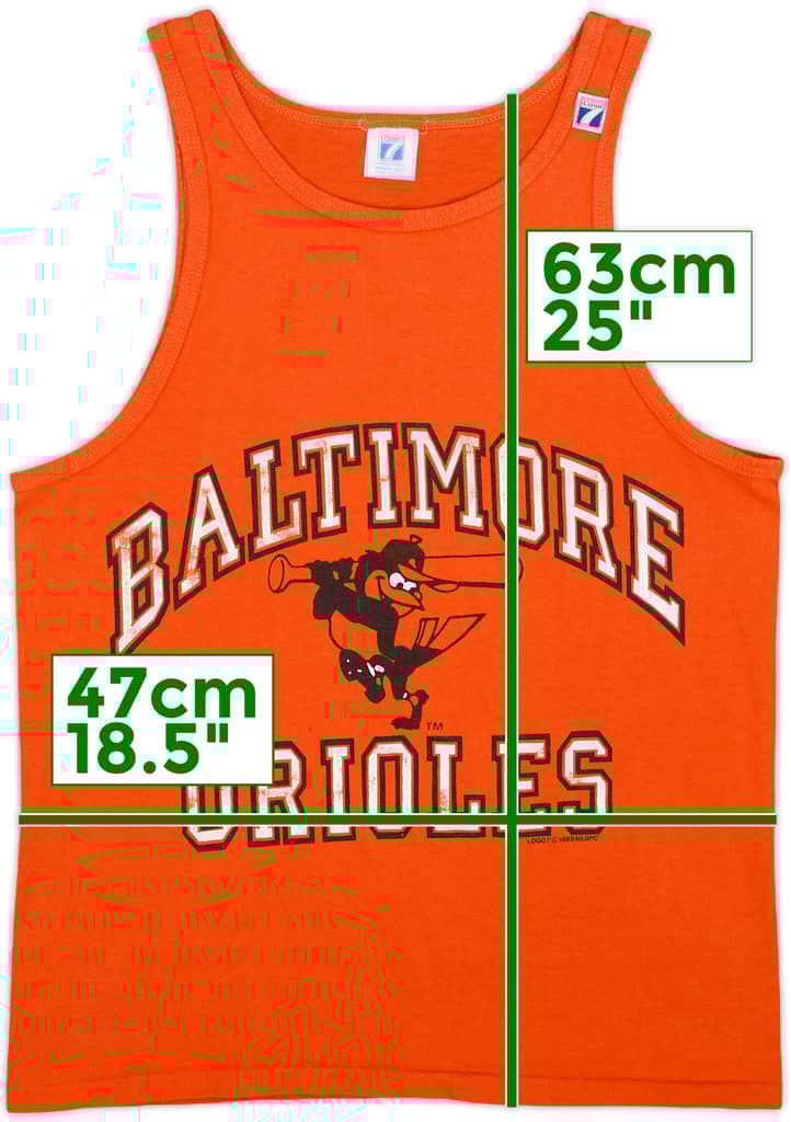 1988 Baltimore Orioles Logo 7 Sleeveless Tee - 5/10 - (L)