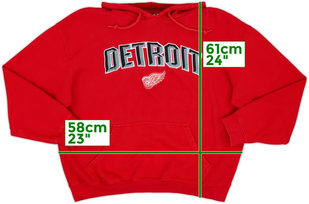 2000s Detroit Red Wings NHL Hoodie Sweat Top - 8/10 - (M)