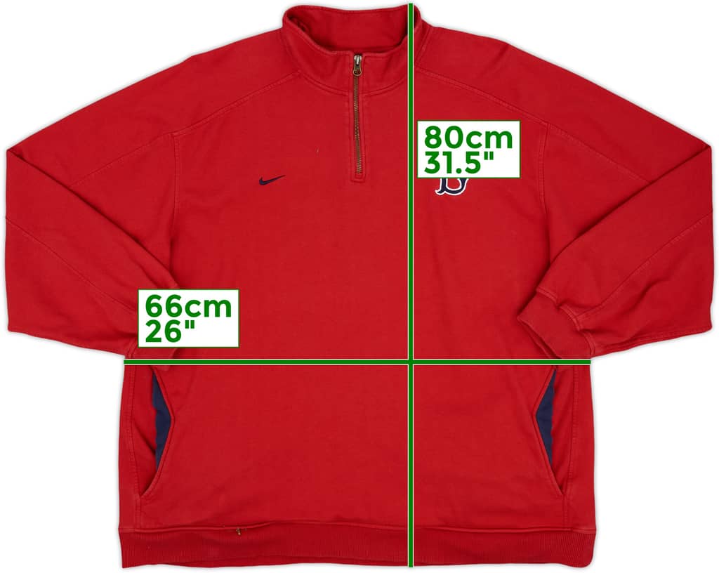 2005 Boston Red Sox Nike 1/4 Zip Top - 7/10 - (XL)