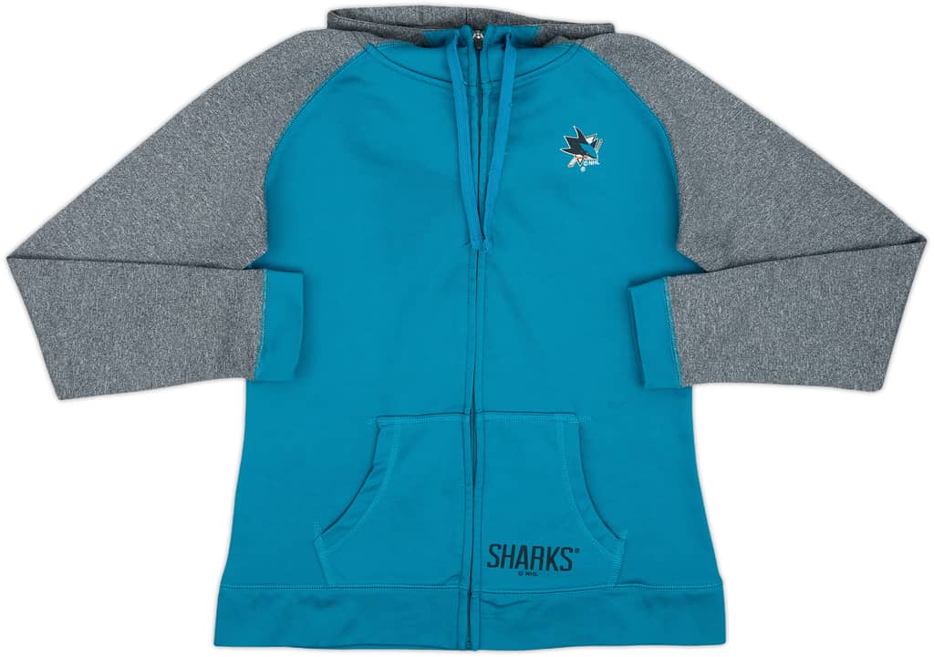 2008-09 San Jose Sharks NHL Full-Zip Hooded Sweat Top Womens - 7/10 - (M)