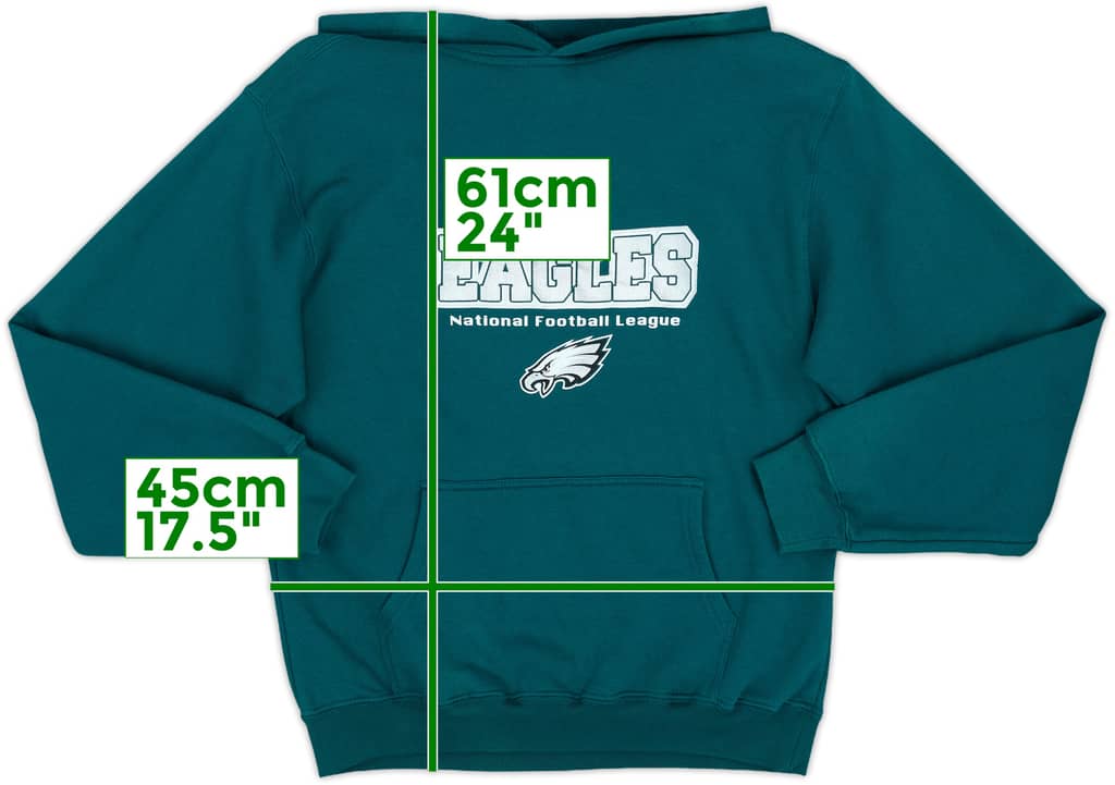 2000s Philadelphia Eagles NFL Hooded Sweat Top - 9/10 - (L.Boys)