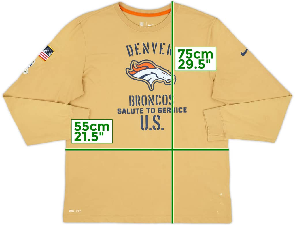 2019 Denver Broncos Salute to Service Nike L/S Tee - 7/10 - (L)