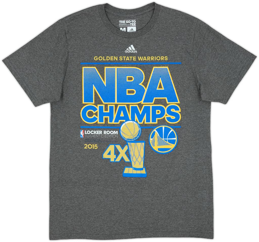 2015 Golden State Warriors NBA Champs adidas Tee - 9/10 - (M)