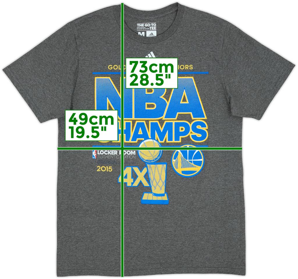2015 Golden State Warriors NBA Champs adidas Tee - 9/10 - (M)