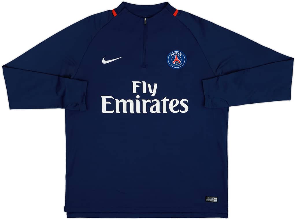 2017-18 Paris Saint-Germain Nike 1/4 Zip Drill Top - 6/10 - (XL)