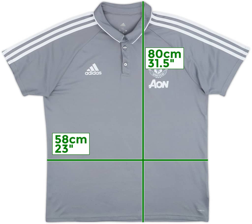 2017-18 Manchester United adidas Polo Shirt - 7/10 - (XL)