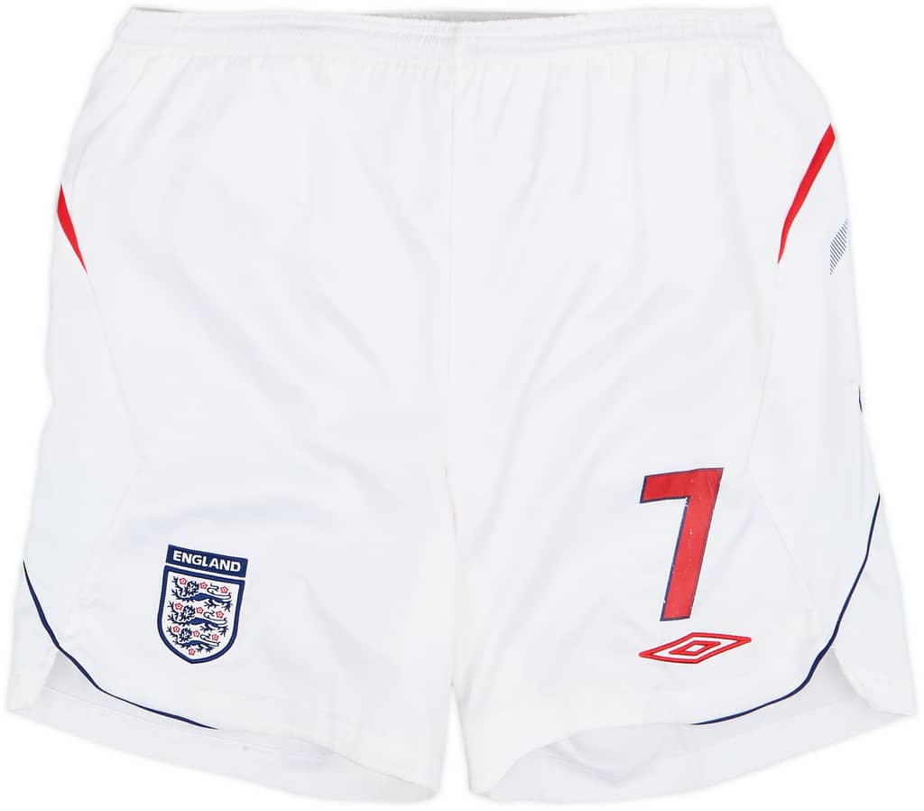 2008-10 England Away Shorts #7 (Beckham) - 6/10 - (XL)