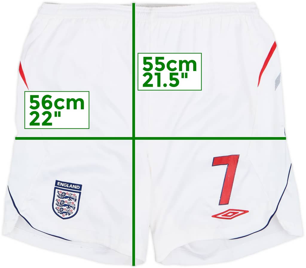 2008-10 England Away Shorts #7 (Beckham) - 6/10 - (XL)