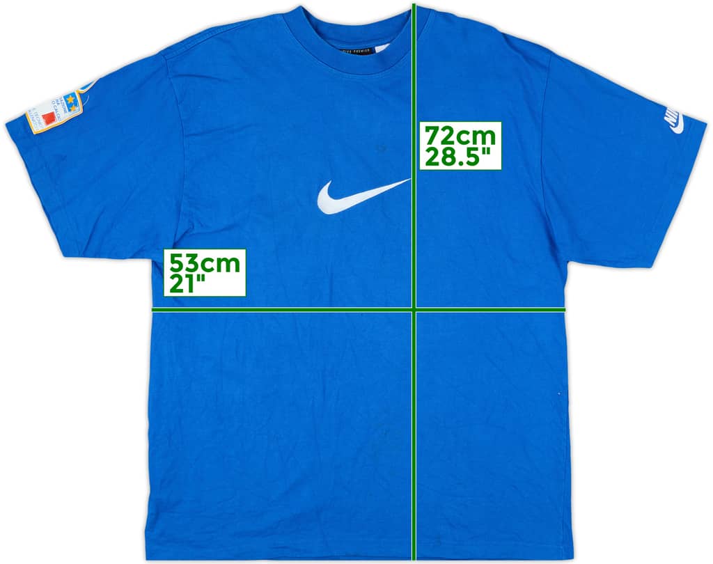 1995-96 Italy Nike Premier Cotton Tee - 6/10 - (XL)