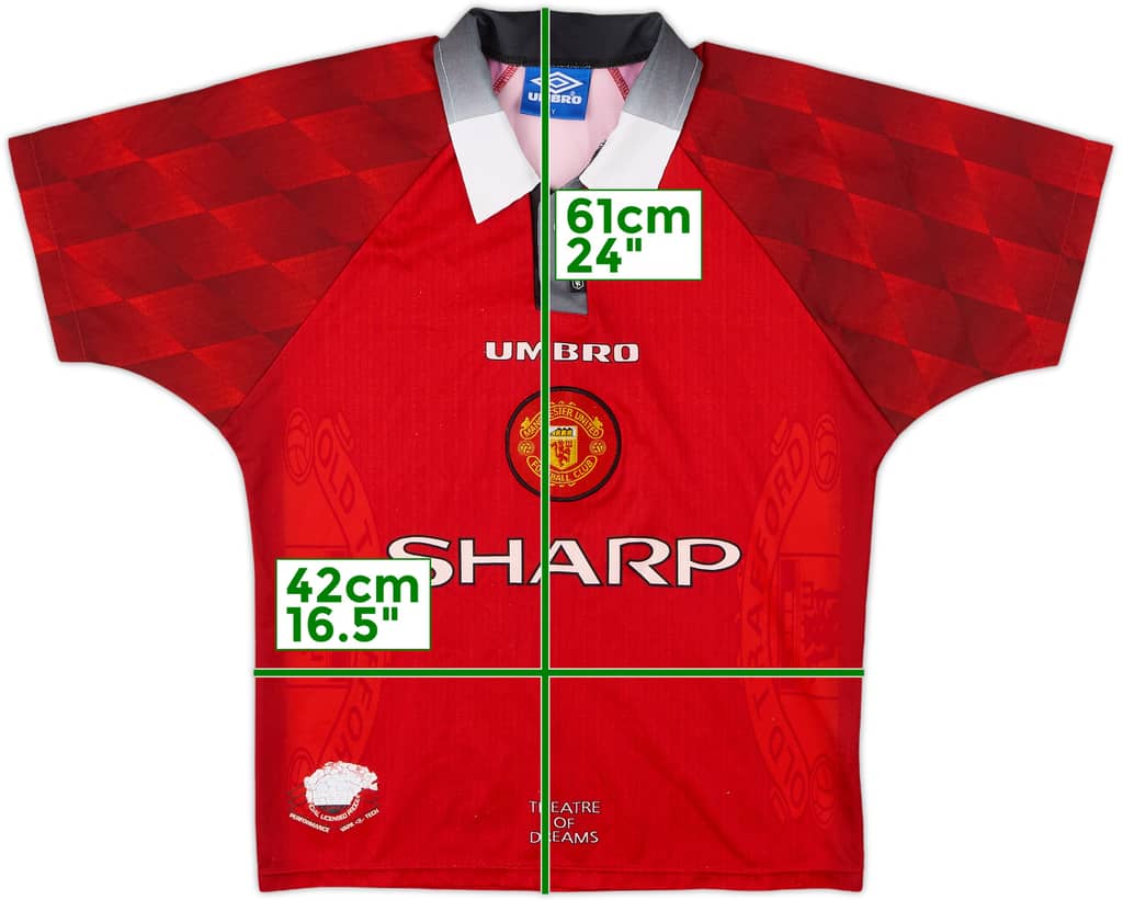 1996-98 Manchester United Home Shirt - 5/10 - (Y)