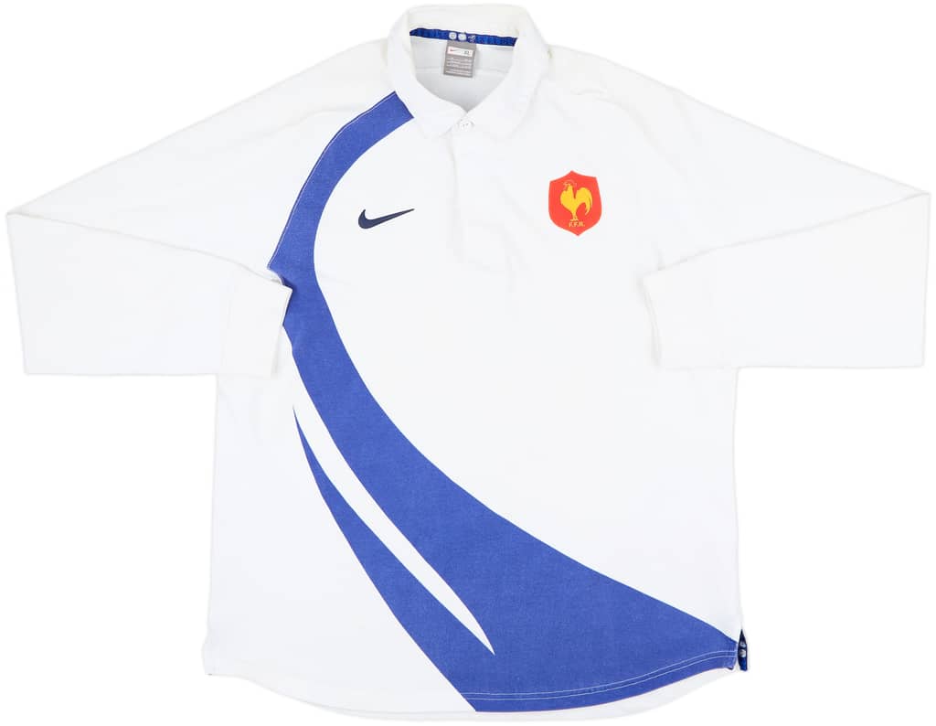 2008-09 France Rugby Polo L/S Shirt - 9/10 - (XL)