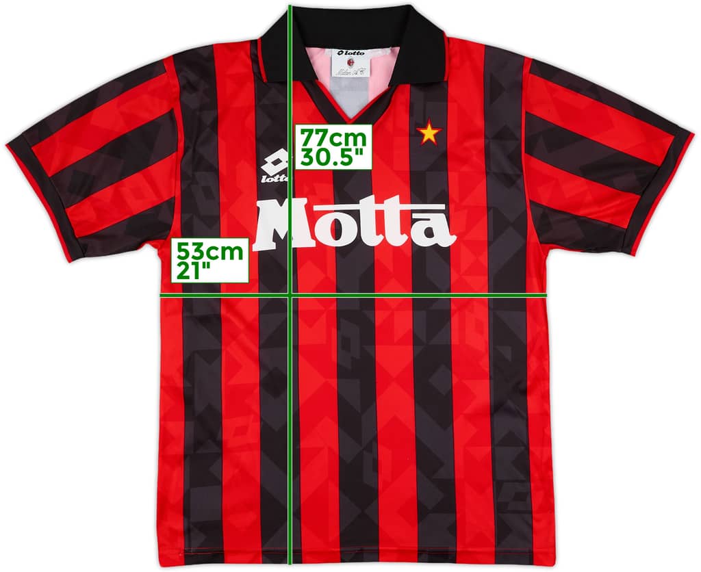 1993-94 AC Milan Home Shirt - 8/10 - (L)