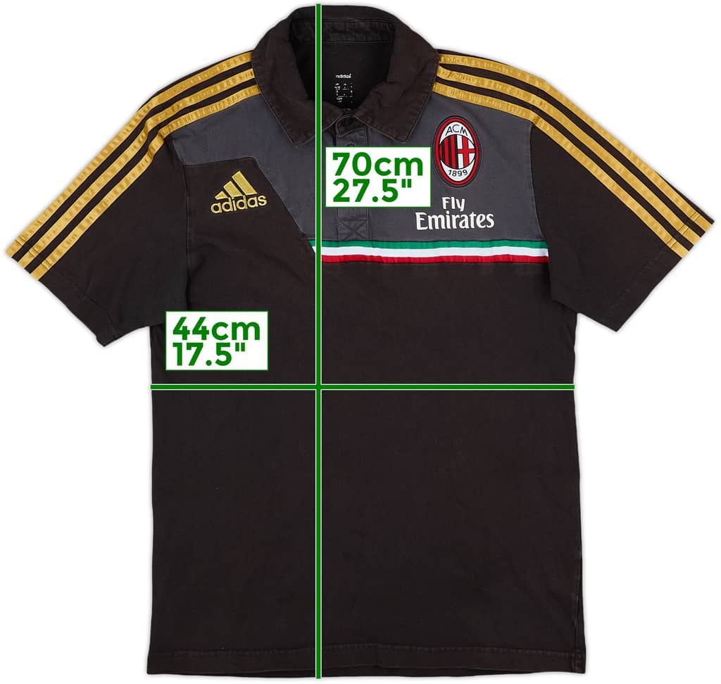 2013-14 AC Milan adidas Polo Shirt - 7/10 - (S)