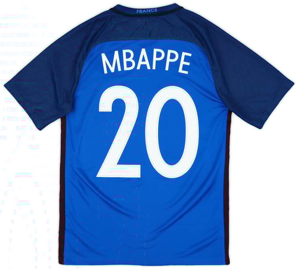 2016-17 France Home Shirt Mbappe #20 - 9/10 - (S)