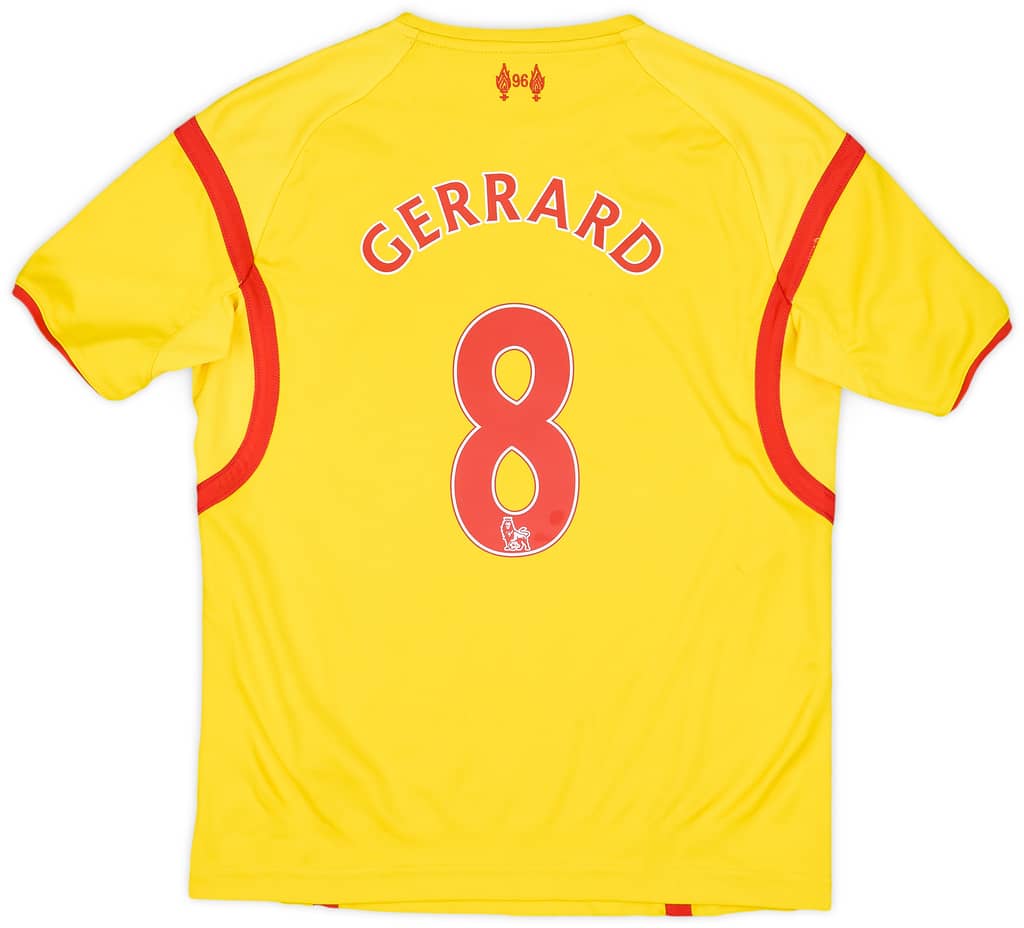 2014-15 Liverpool Away Shirt Gerrard #8 - 6/10 - (M.Boys)