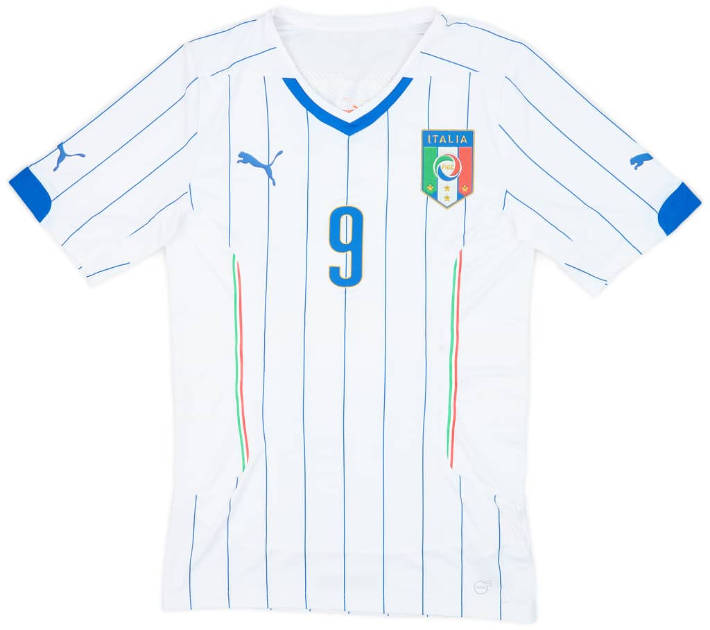 2014-15 Italy Player Issue ACTV Away Shirt Balotelli #9 - 7/10 - (XL)