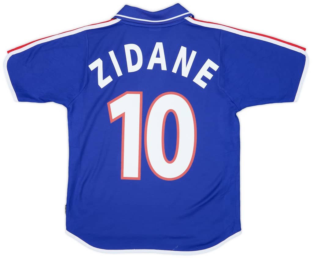2000-02 France Home Shirt Zidane #10 - 8/10 - (Y)