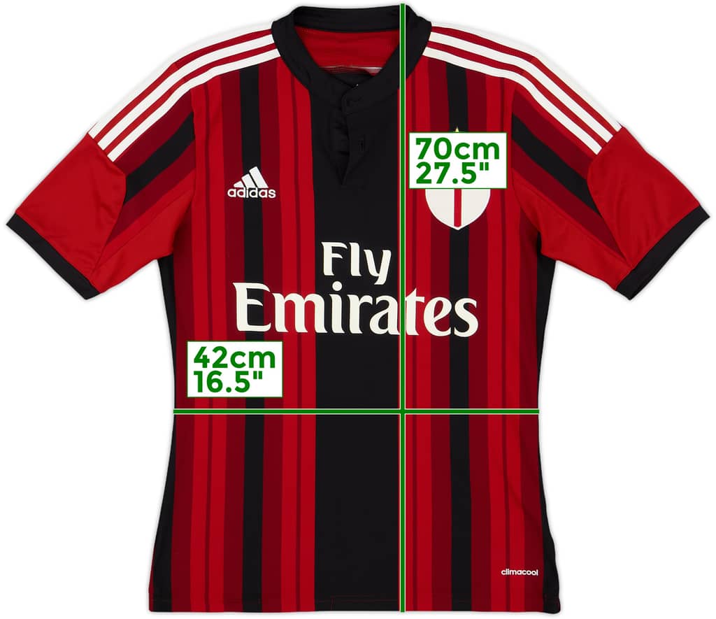 2014-15 AC Milan Home Shirt - 6/10 - (XS)