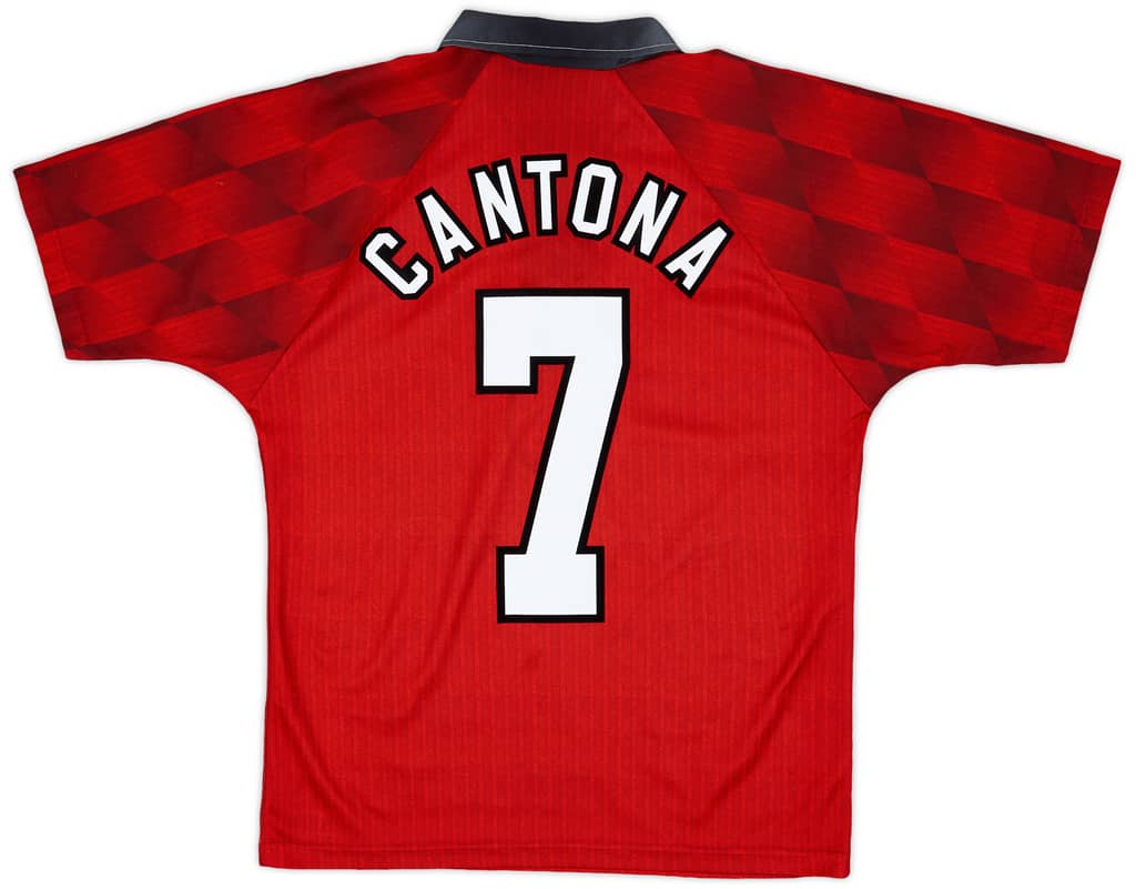 1996-98 Manchester United Home Shirt Cantona #7 - 8/10 - (Y)