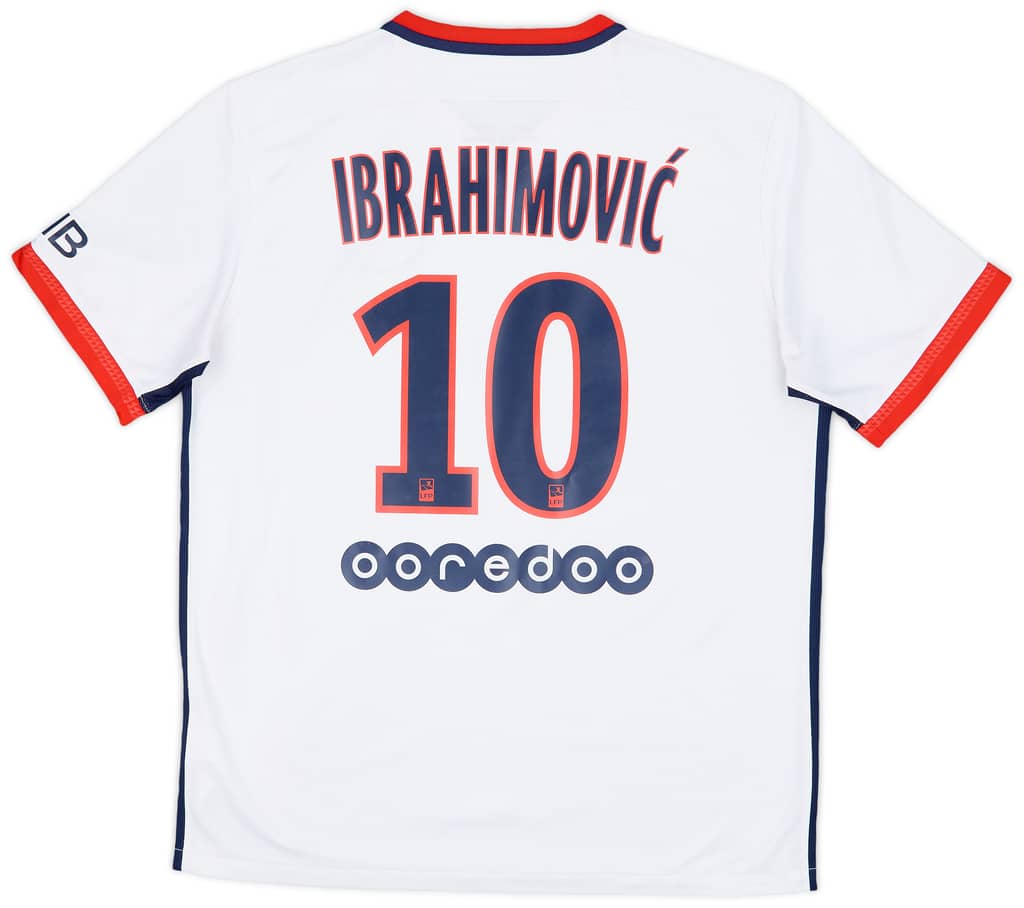 2015-16 Paris Saint-Germain Away Shirt Ibrahimovic #10 - 7/10 - (L)