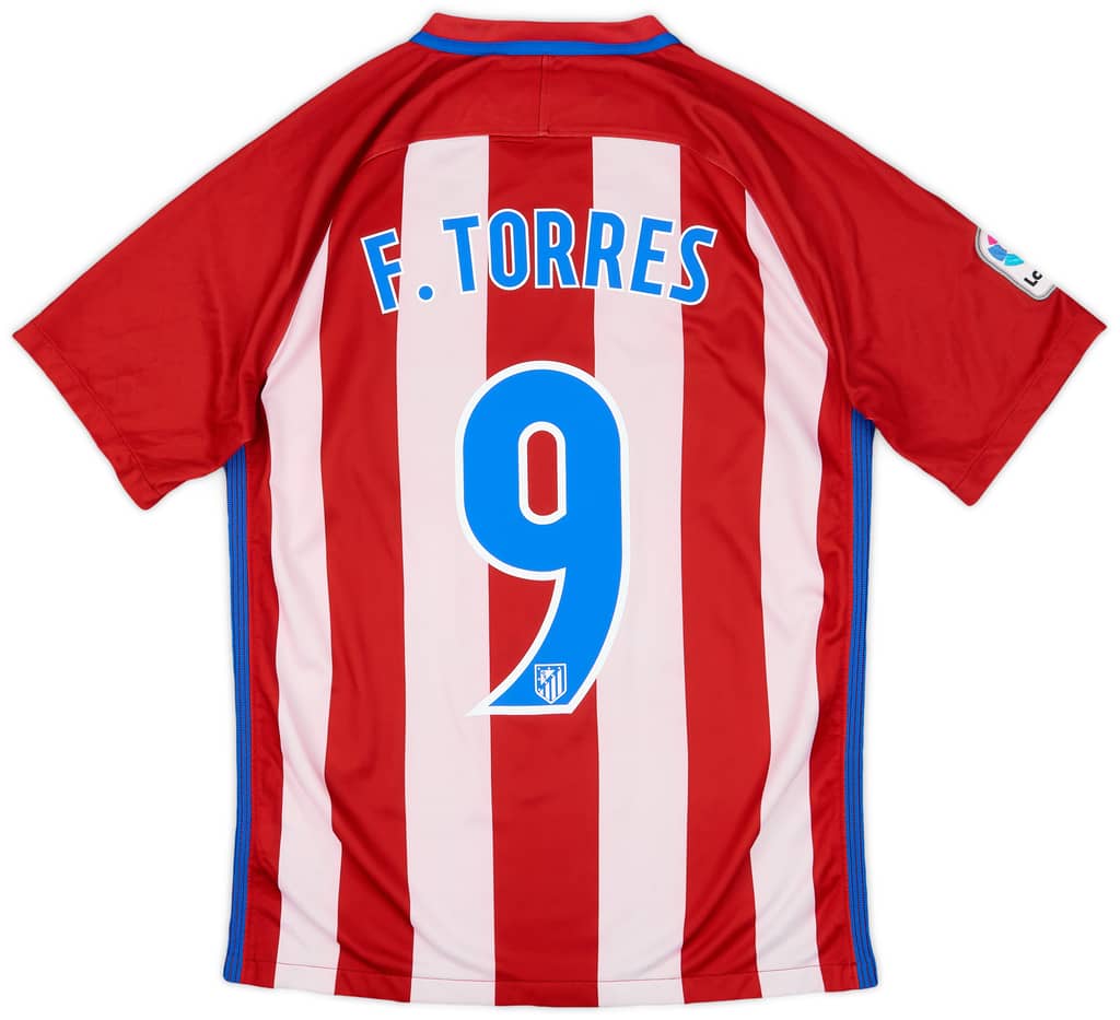 2016-17 Atletico Madrid Home Shirt Torres #9 - 5/10 - (S)