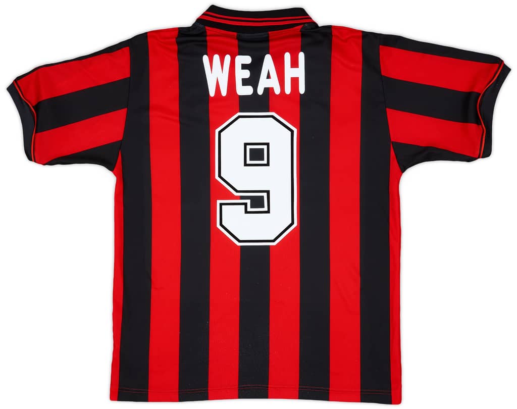 1995-96 AC Milan Home Shirt Weah #9 - 7/10 - (S)