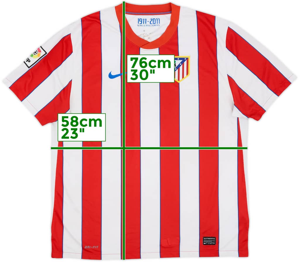 2011-12 Atletico Madrid Home Shirt - 5/10 - (XL)