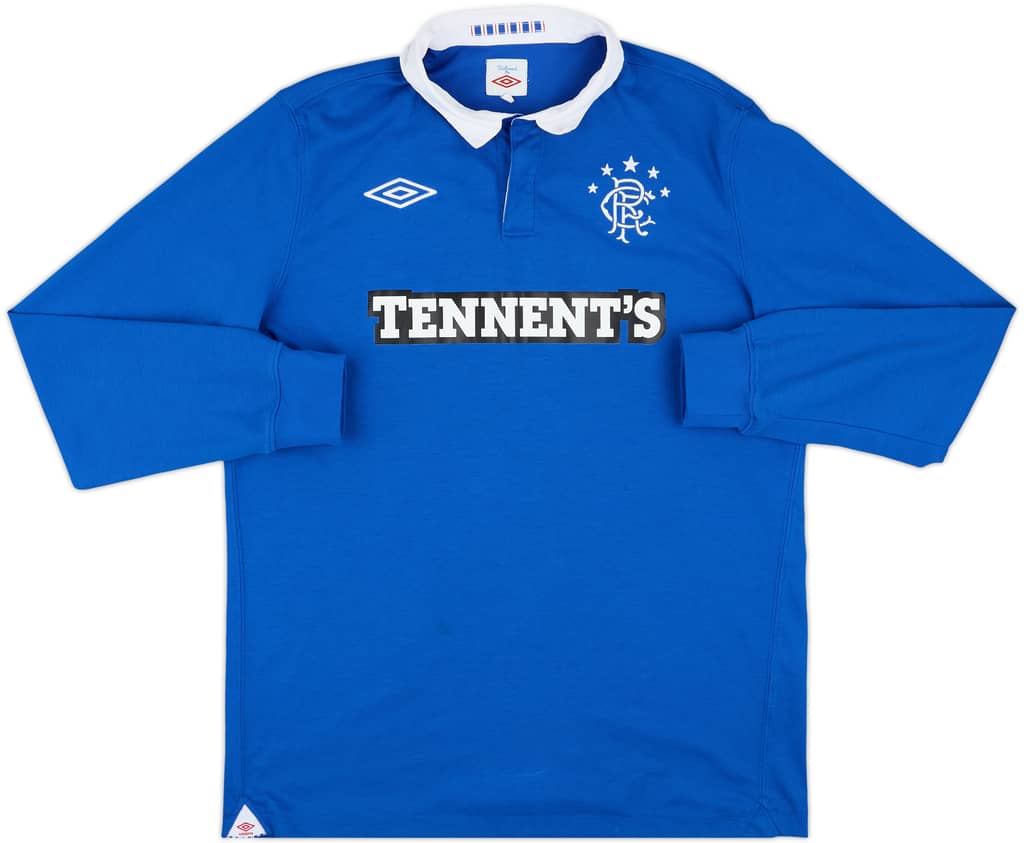 2010-11 Rangers Home L/S Shirt - 7/10 - (L)