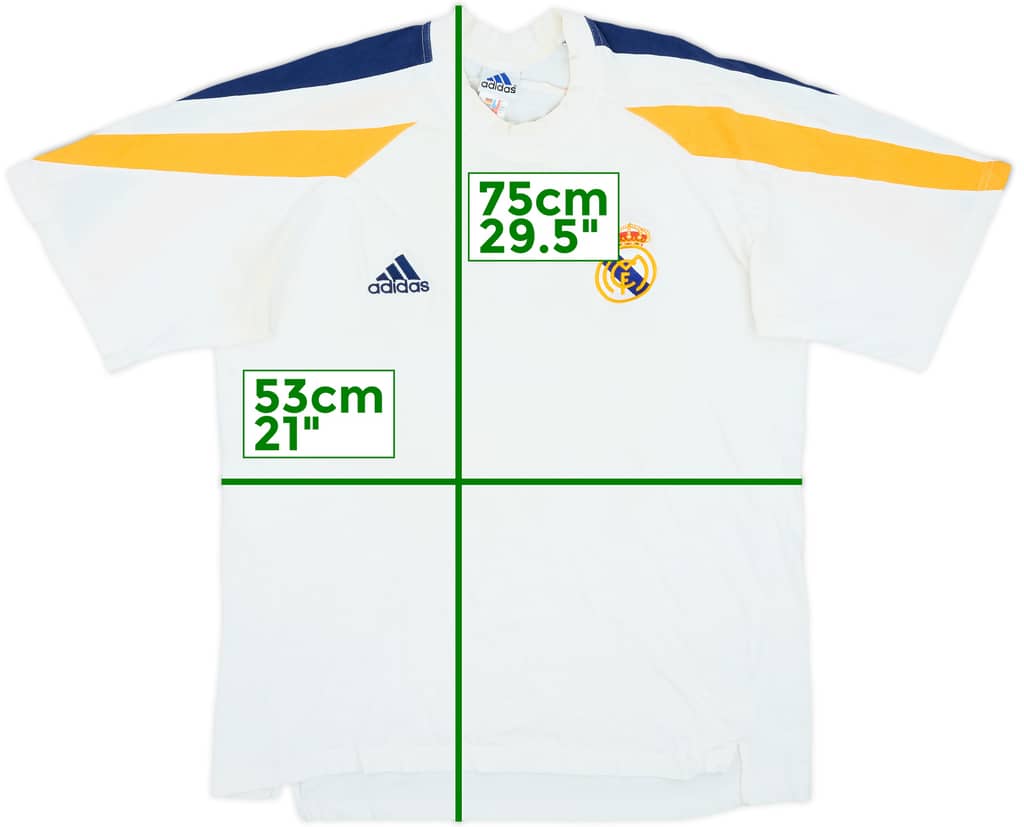 1998-99 Real Madrid adidas Training Shirt - 5/10 - (M/L)