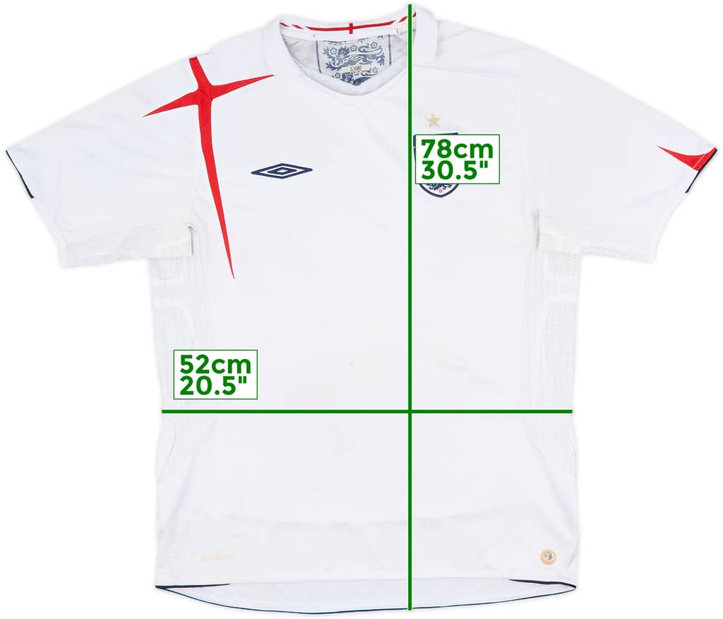 2005-07 England Home Shirt - 4/10 - (L)
