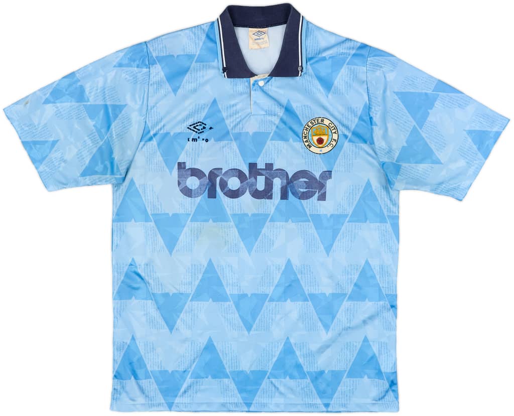 1991-93 Manchester City Home Shirt - 5/10 - (M)