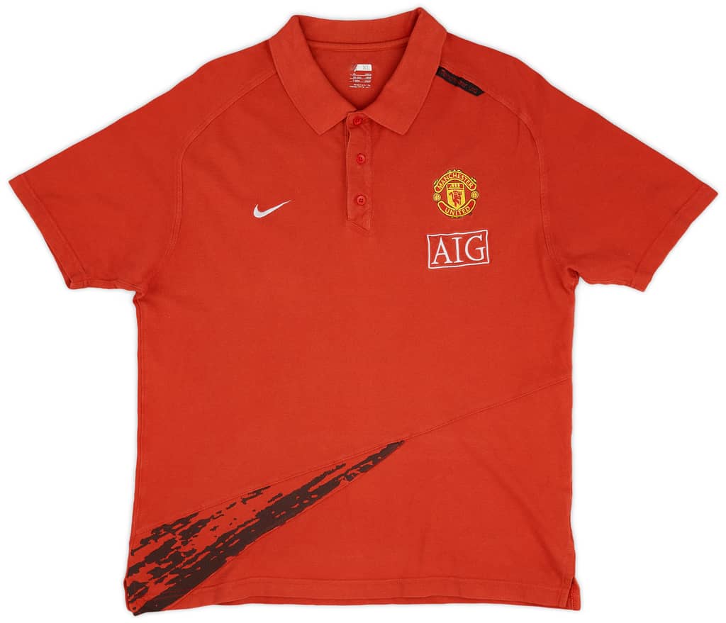 2007-08 Manchester United Nike Polo Shirt - 8/10 - (XL)
