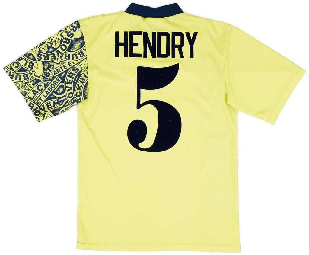 1996-97 Blackburn Away Shirt Hendry #5 - 9/10 - (S)