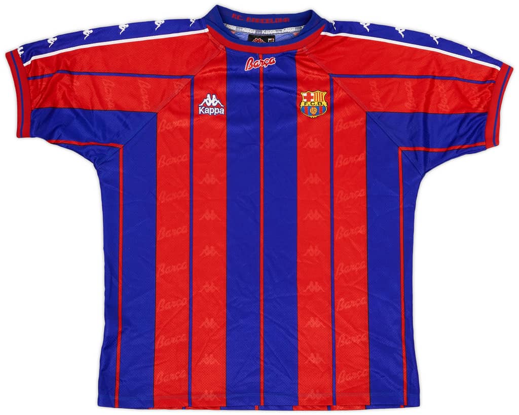 1997-98 Barcelona Home Shirt - 8/10 - (XL)