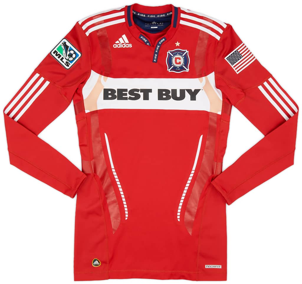 2010 Chicago Fire Player Issue Techfit Home L/S Shirt - 8/10 - (S)