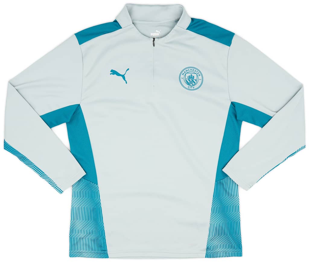 2021-22 Manchester City Puma 1/4 Zip Training Top - 9/10 - (M)