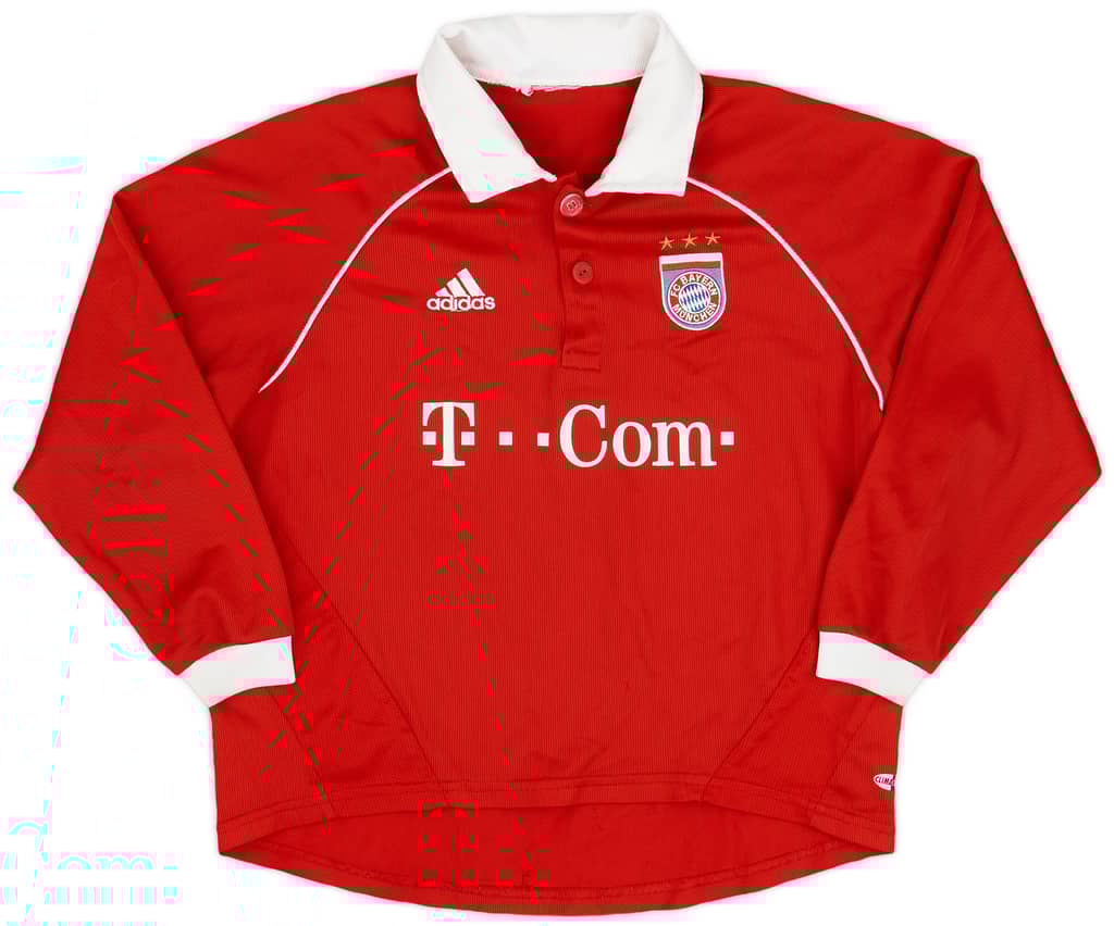 2005-06 Bayern Munich Home L/S Shirt - 8/10 - (S.Boys)